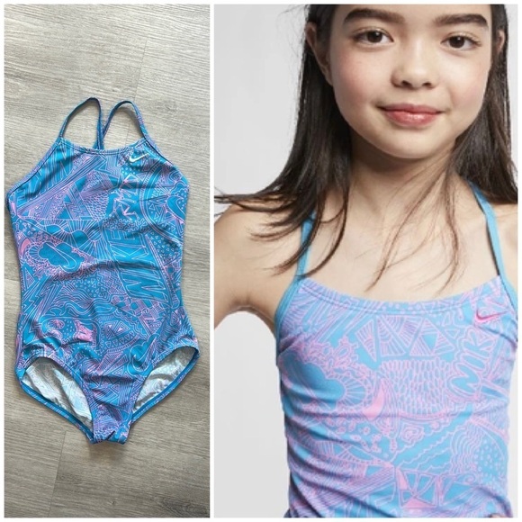 Nike • doodle T-back one piece girls swimsuit